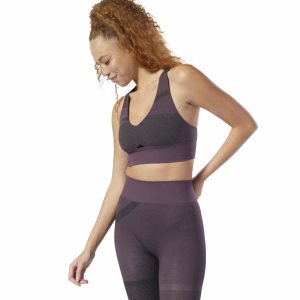 Reebok Studio Nature X Seamless Bh Damen - Lila - DE 374-ITJ